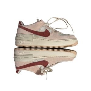 Nike Air Force 1 Shadow SE Pink Suede Platform Sneakers US 9.5 DZ4705 200